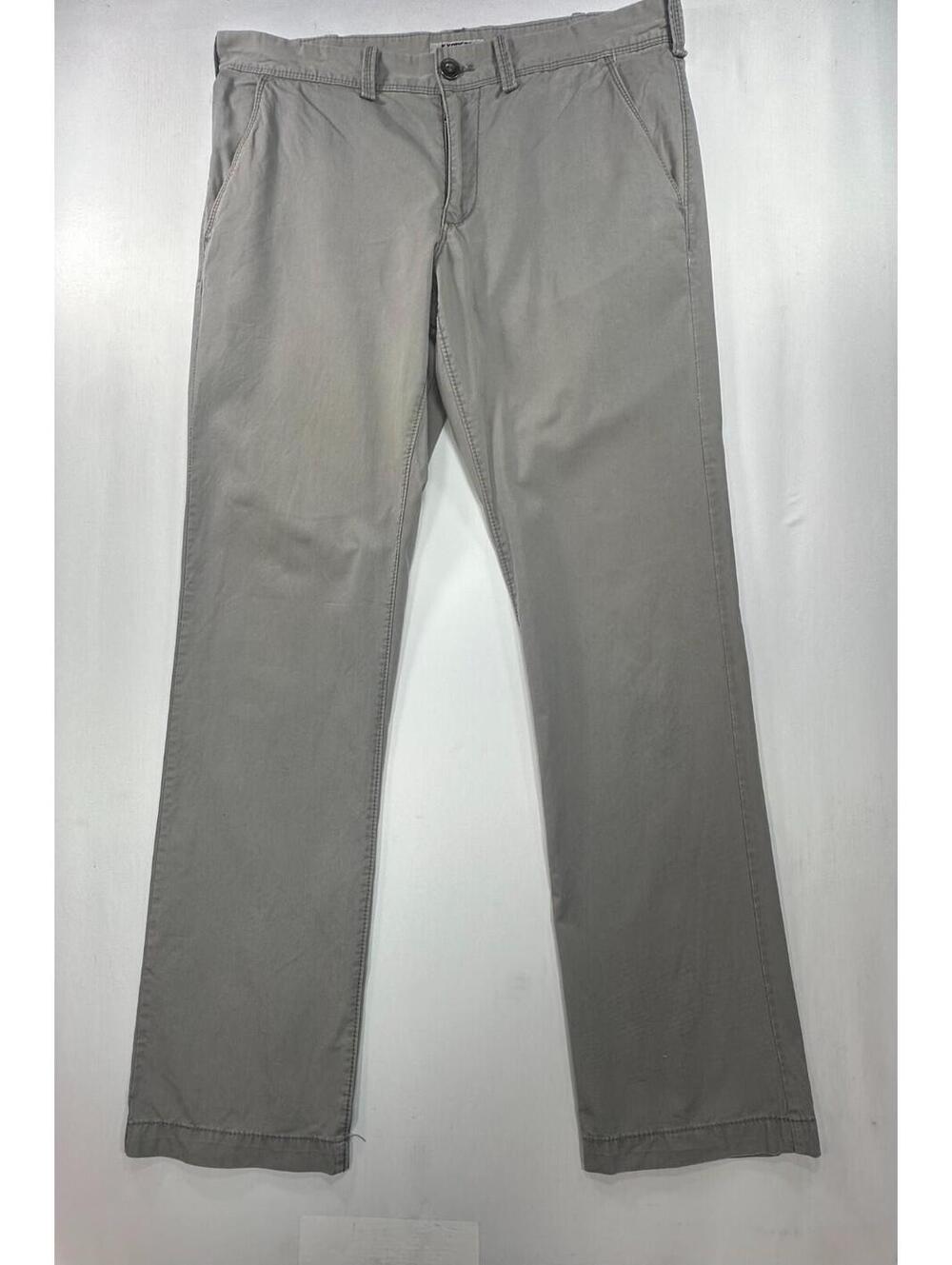 Express Finn 100% Cotton Flat Front Chinos Gray Mens 32/32